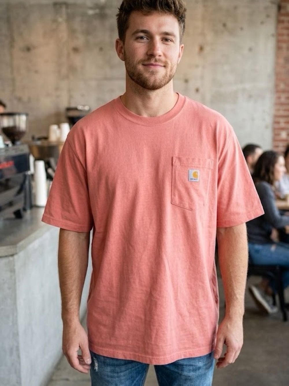 Carhartt Men's Pocket Tee — Coral